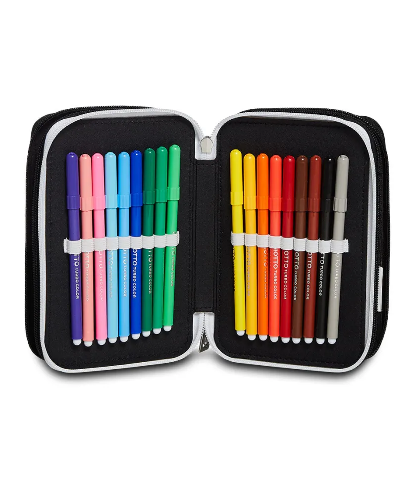 Astucci Attrezzati|Seven Astuccio 3 Scomparti Juventus