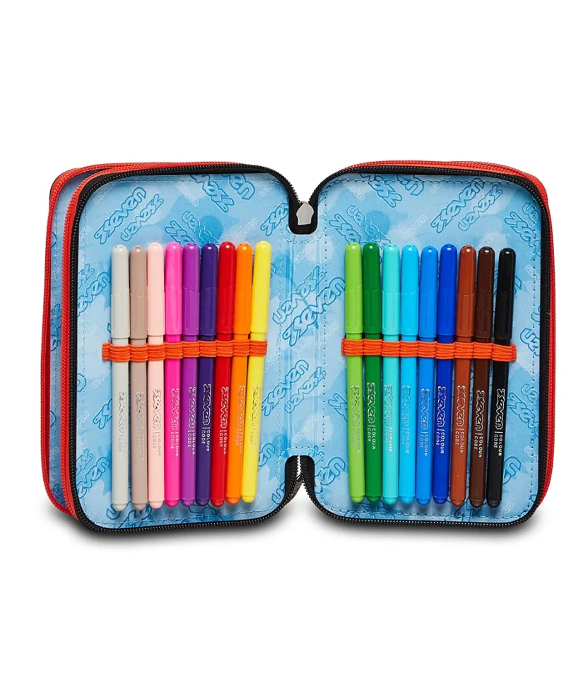 Astucci|Seven Astuccio ® 3 Zip - Fluo Stamp