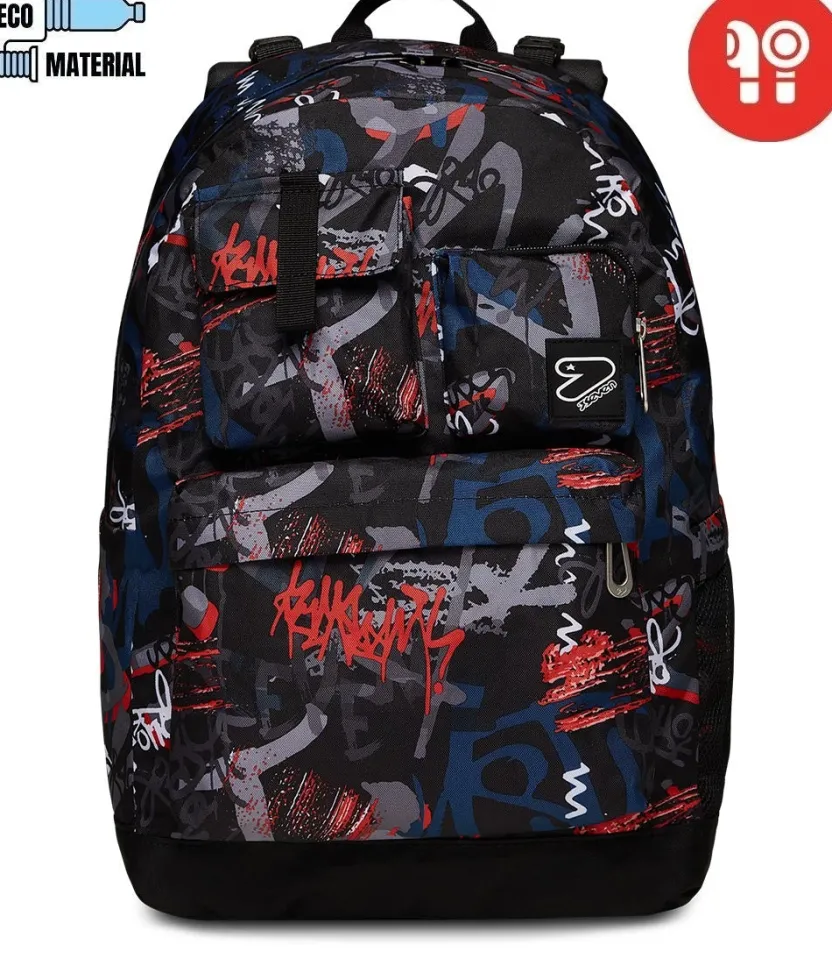 Zaini Reversibili|Seven Zaino ® Reversibile Pockets Con Earphones Wireless - The Double W