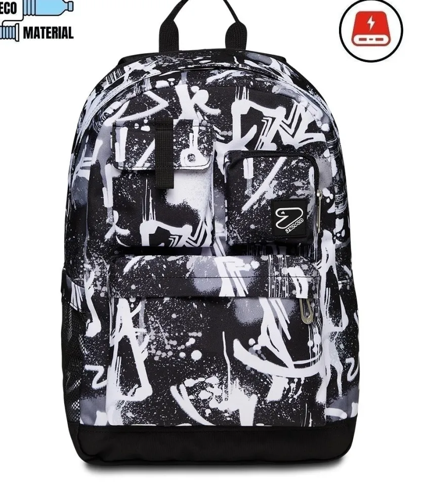 Zaini Pro|Seven Zaino ® The Double Pro Pockets Estensibile Con Powerbank